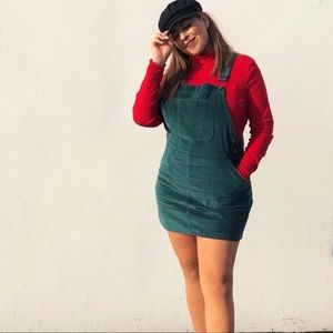 💚💚FOREST GREEN OVERALL MINI DRESS💚💚